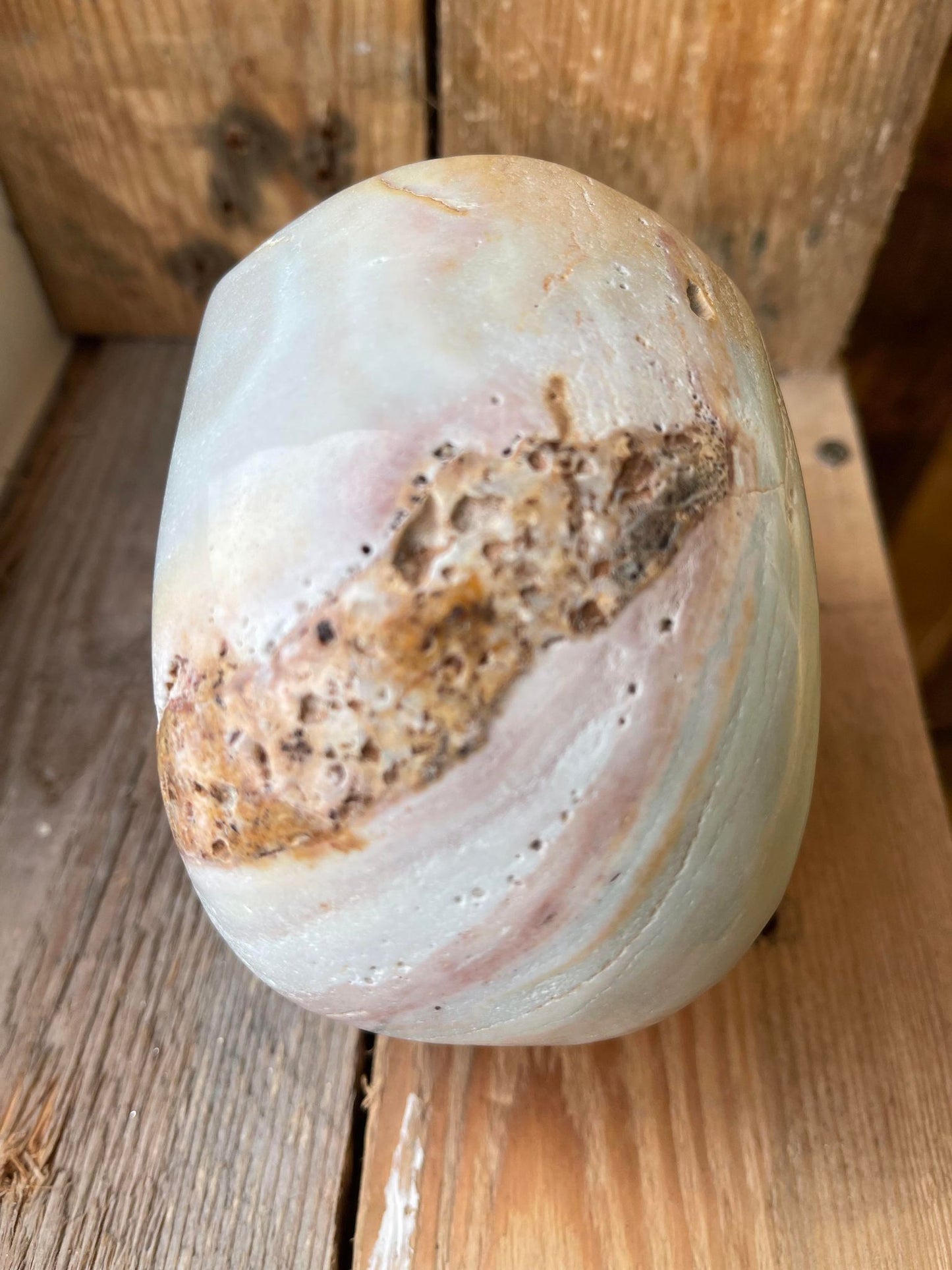 Caribbean Calcite Skull Crystal Carving