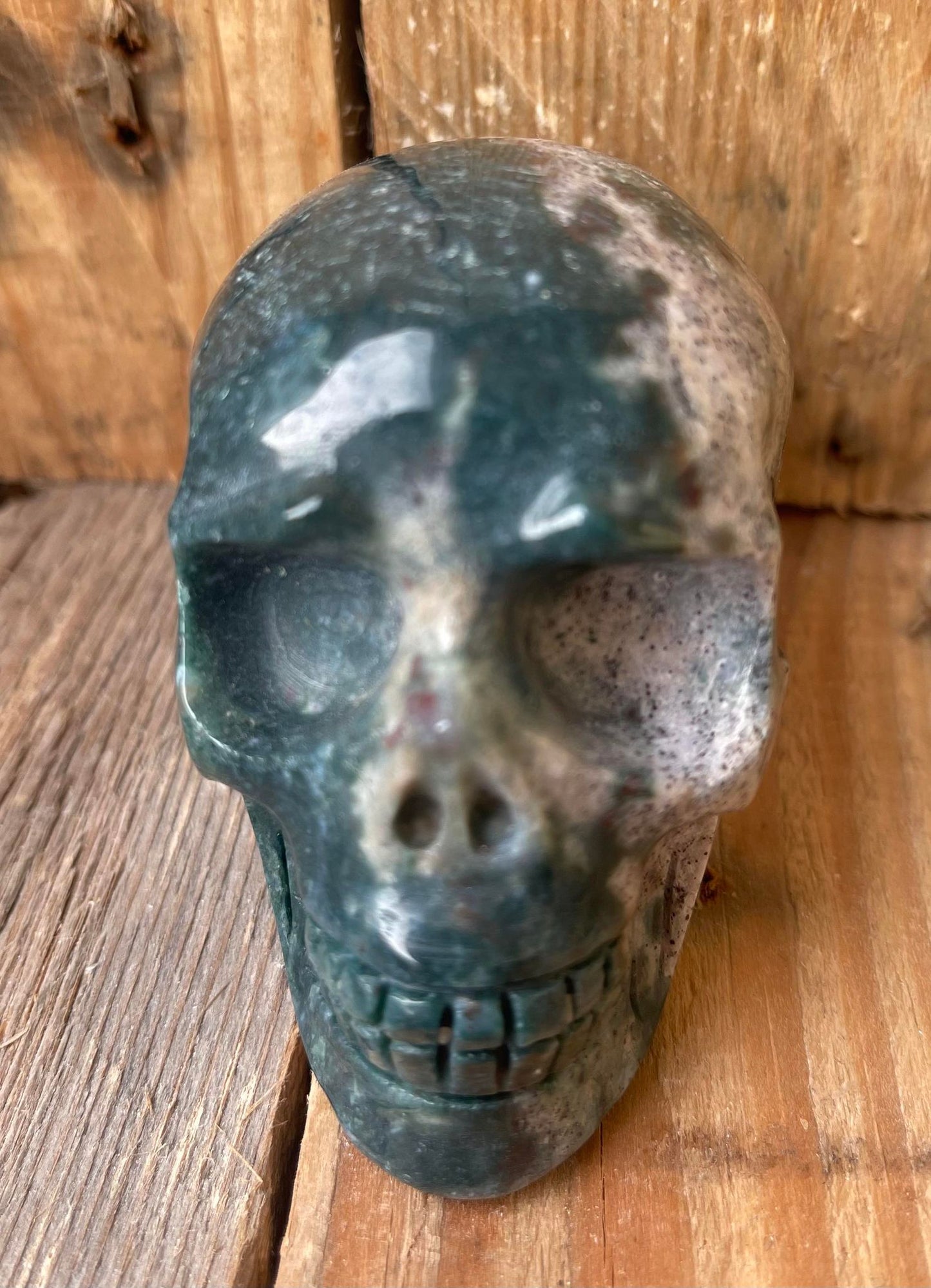 Ocean Jasper Skull Crystal Carvings