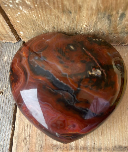 Carnelian Heart Palm Stone