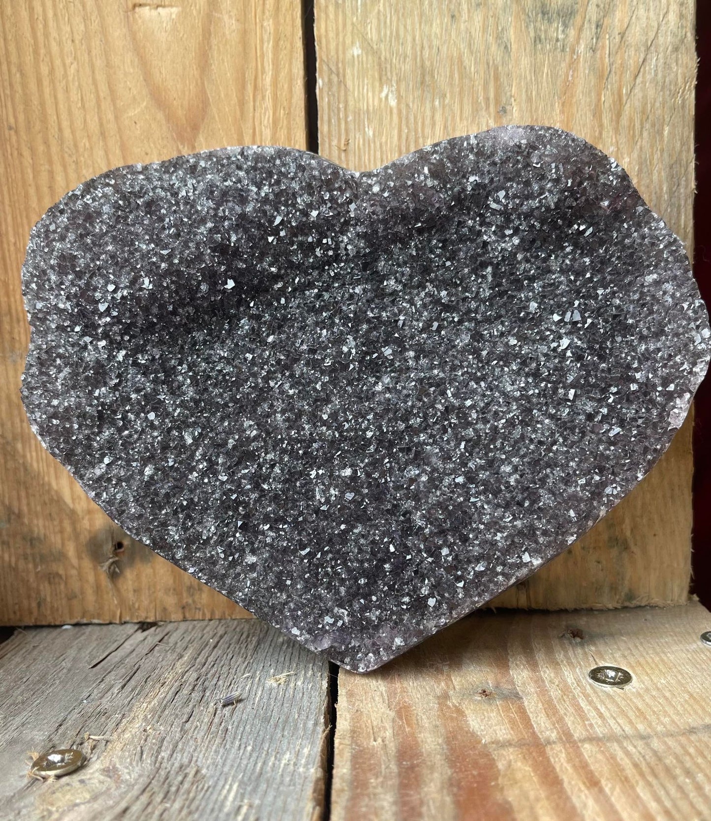 Dark Purple Amethyst Heart