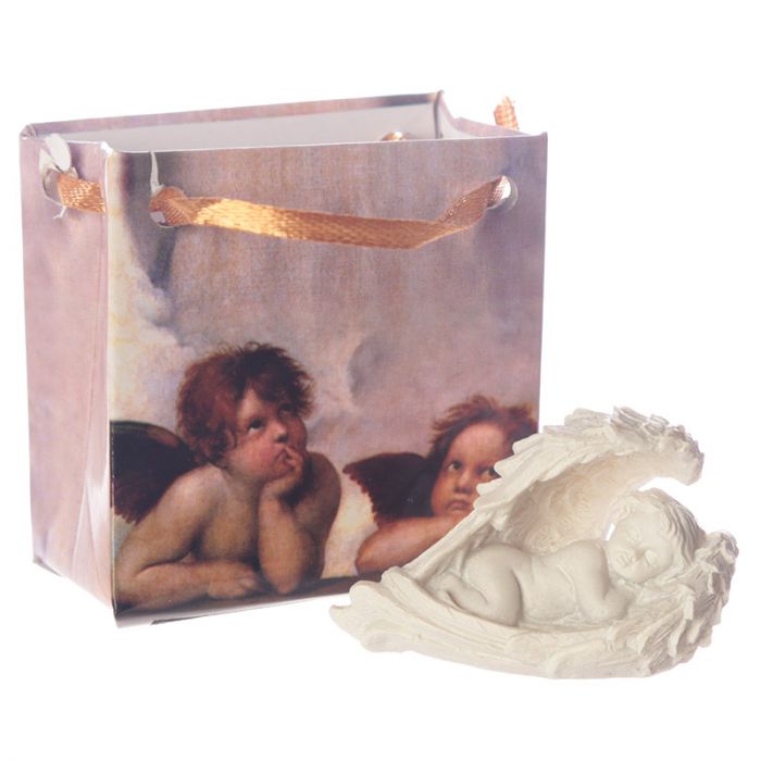 Cherub in Angel Wings Figure in a Mini Gift Bag