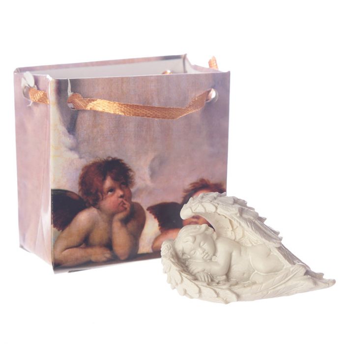 Cherub in Angel Wings Figure in a Mini Gift Bag