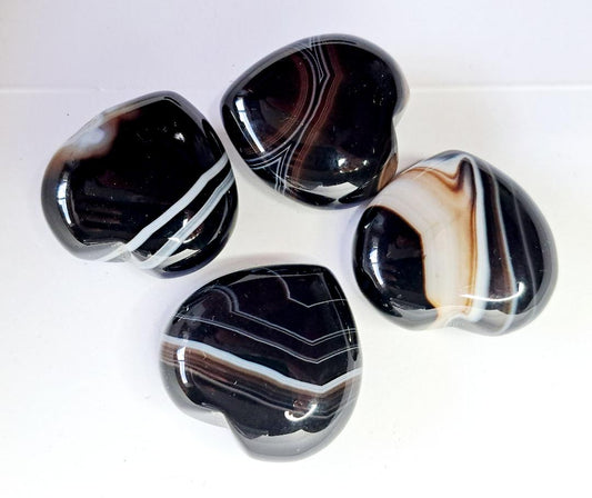 Black Agate Heart