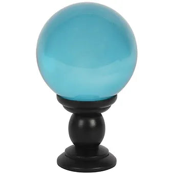Large Teal Glass Crystal Ball