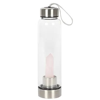 Rose Quartz Purifying Glass Water Bottle